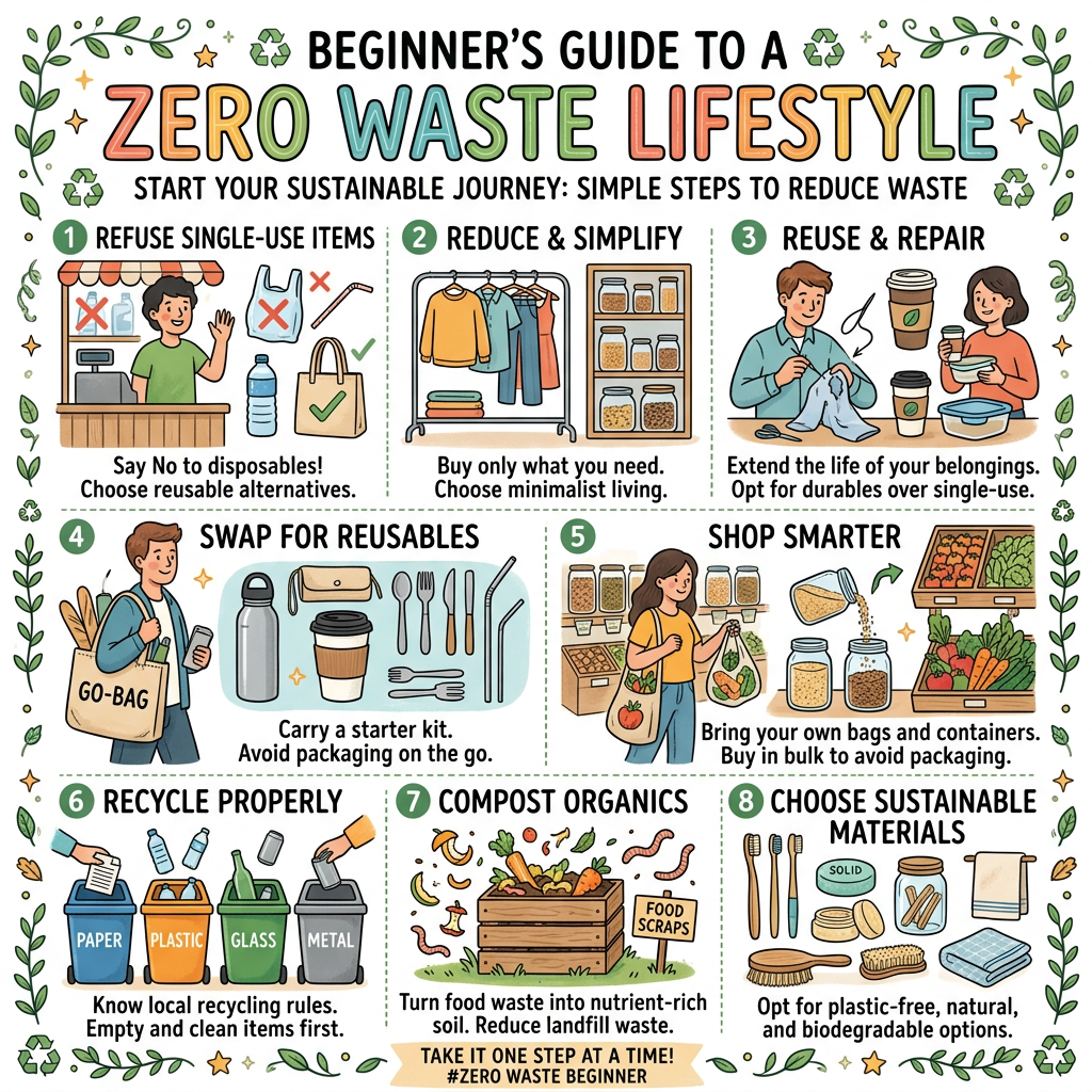 zero waste lifestyle for beginners step by step guide
